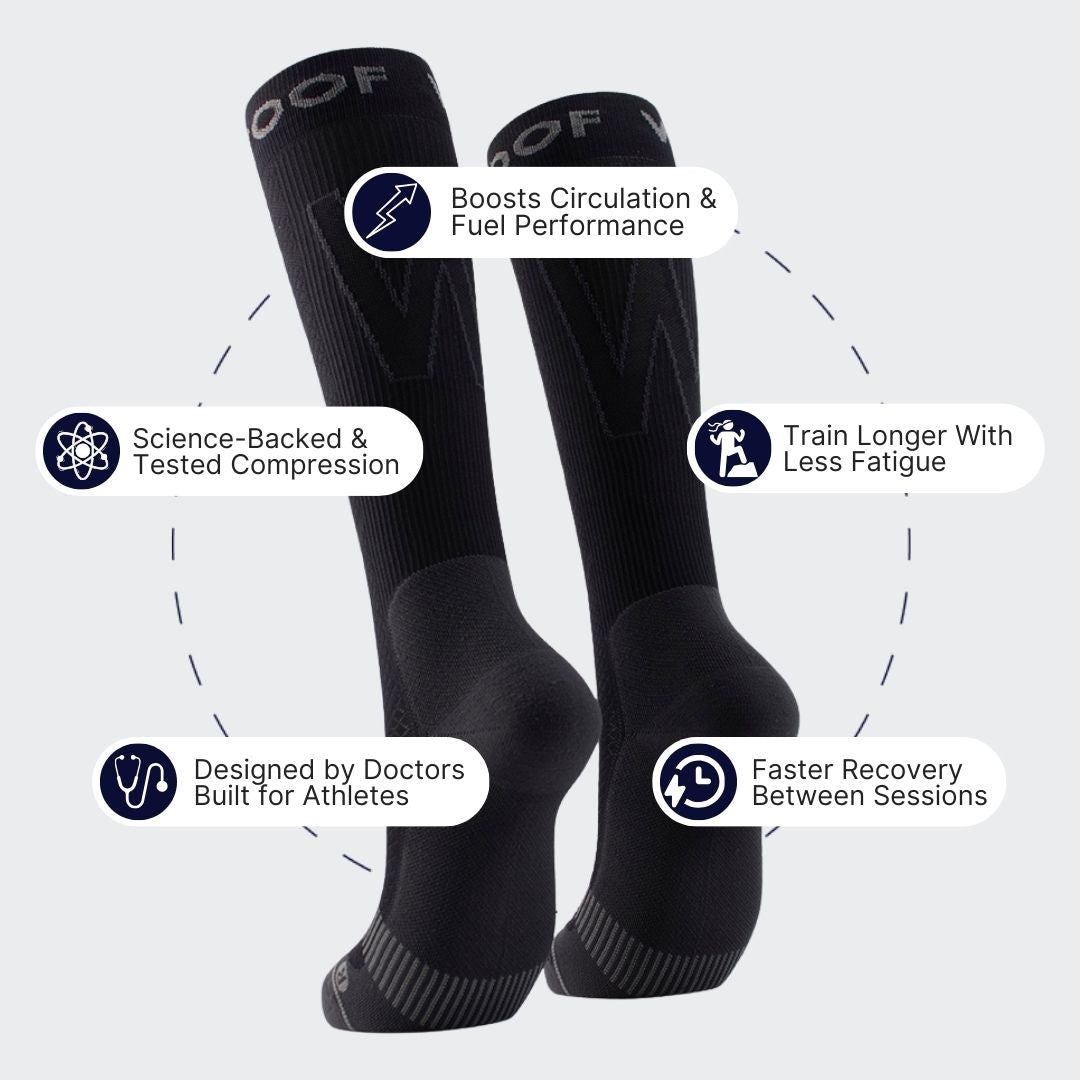 Black Performance Compression Socks