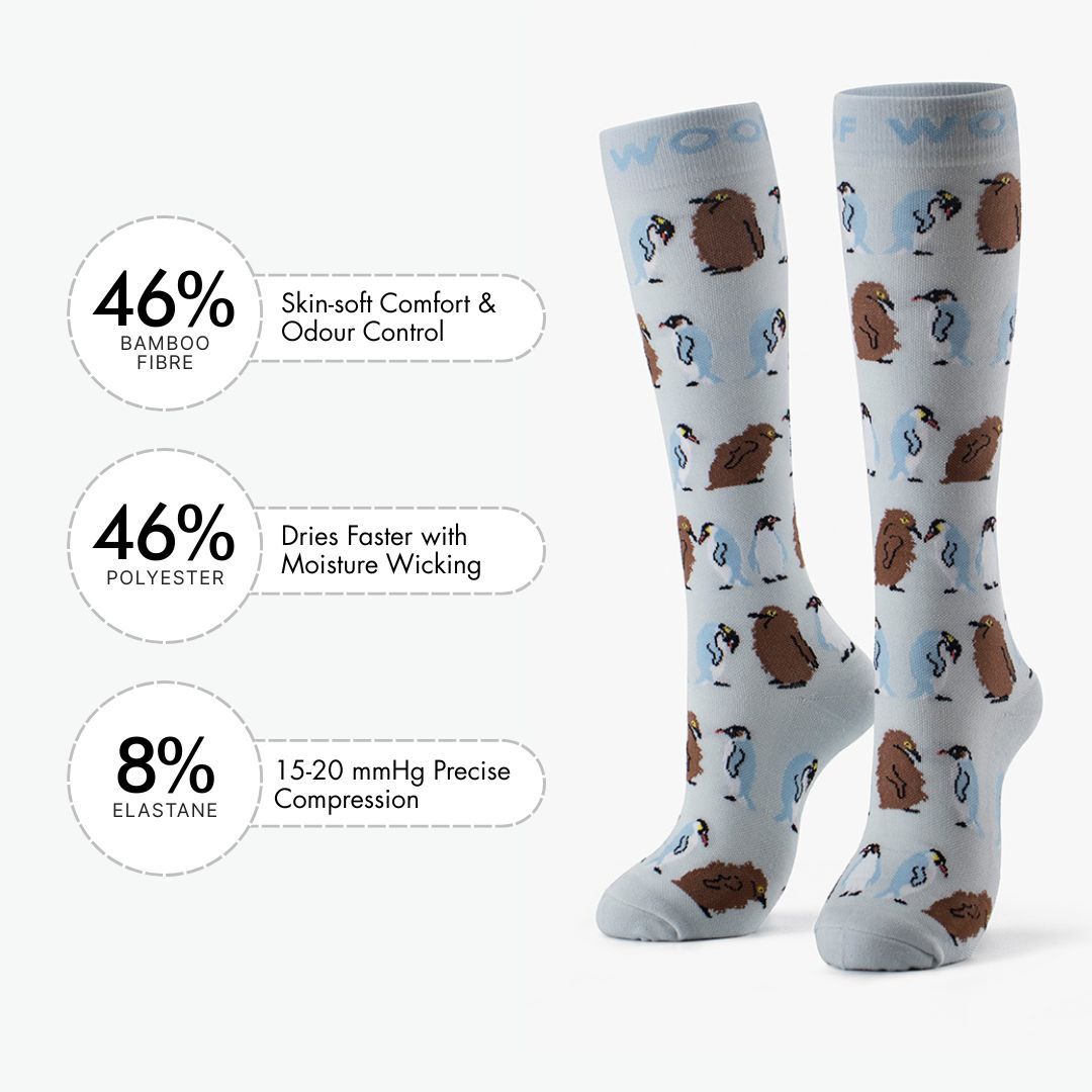I'm Just a Baby Penguin Bamboo Compression Socks
