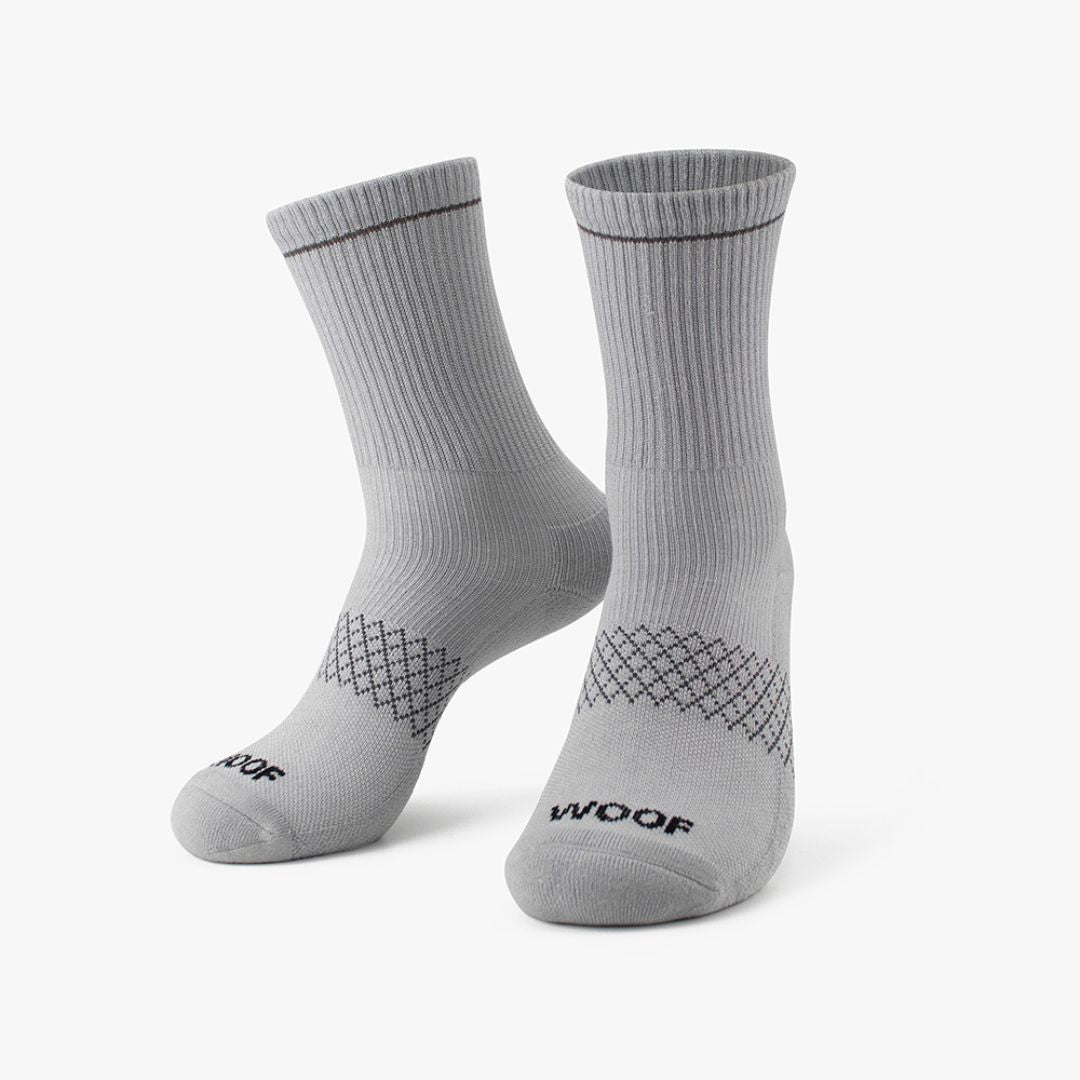 Black & Grey Bamboo Crew Compression Socks 4 Pack