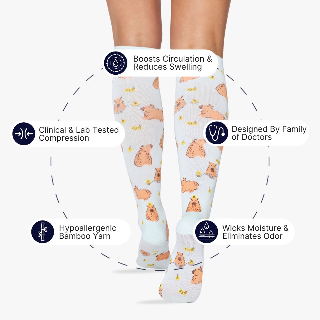Capybara Bamboo Compression Socks