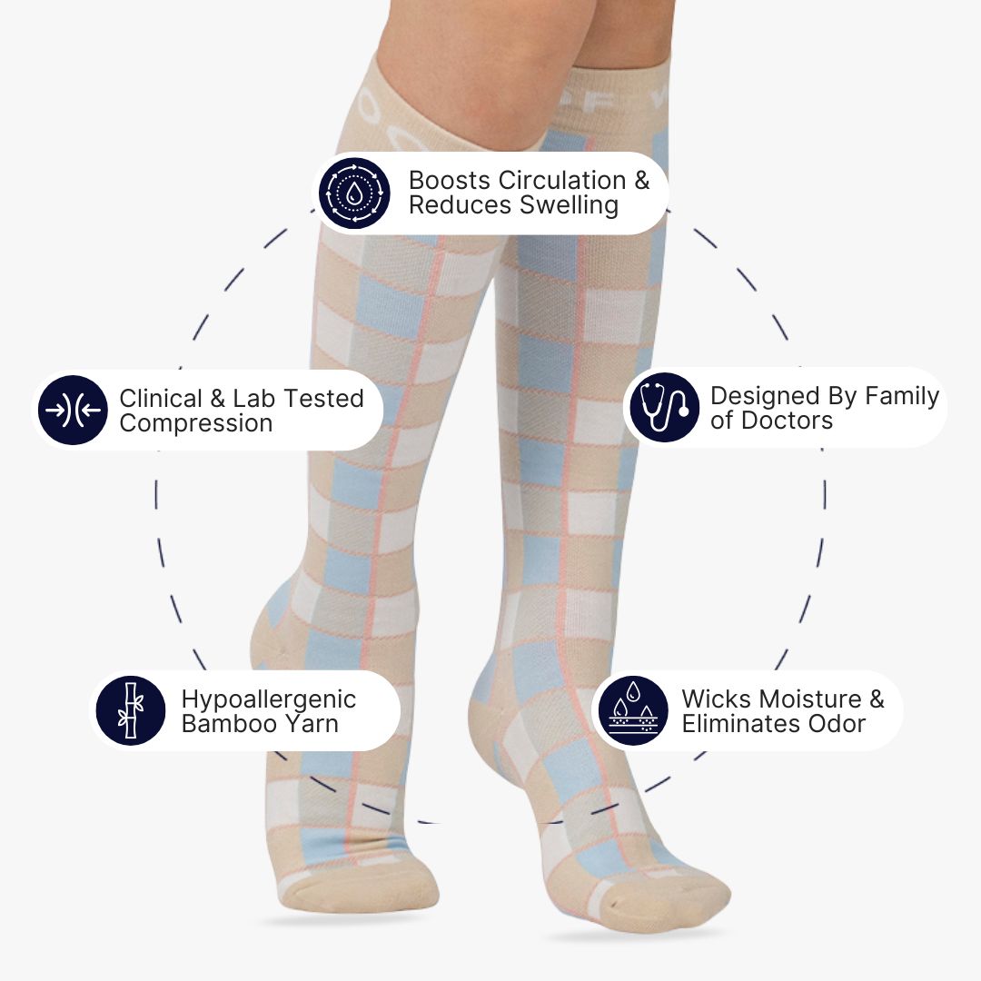 Blueberry Pie Bamboo Compression Socks