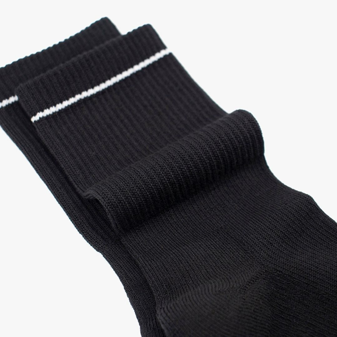 Black Bamboo Crew Compression Socks